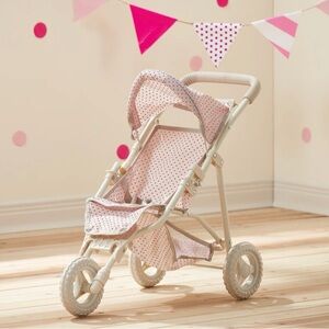 Pink Polka Dot Doll Stroller